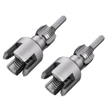 Integrated Internal & External Pipe Threading Tool, Electric Drill Compatible Pvc Pipe Threader Kit, 1/2inch+3/4inch