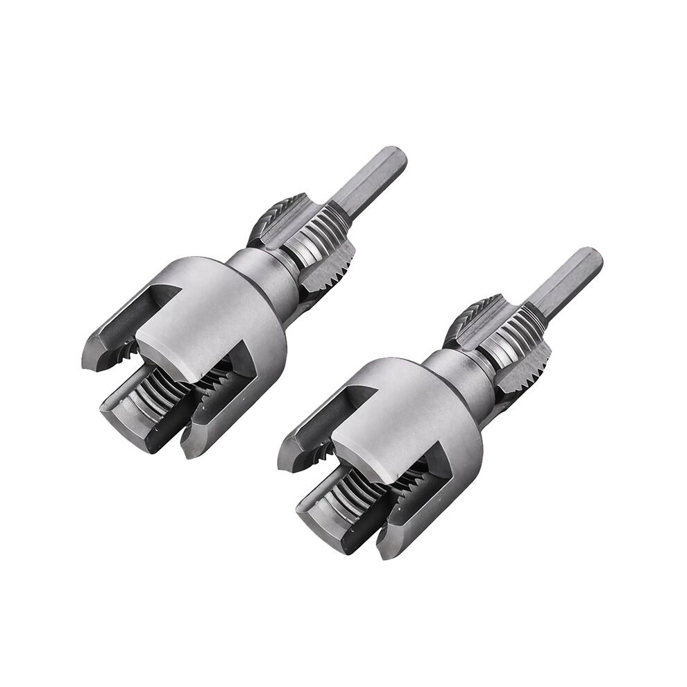 Integrated Internal & External Pipe Threading Tool, Electric Drill Compatible Pvc Pipe Threader Kit, 1/2Inch+3/4Inch 4712790642853