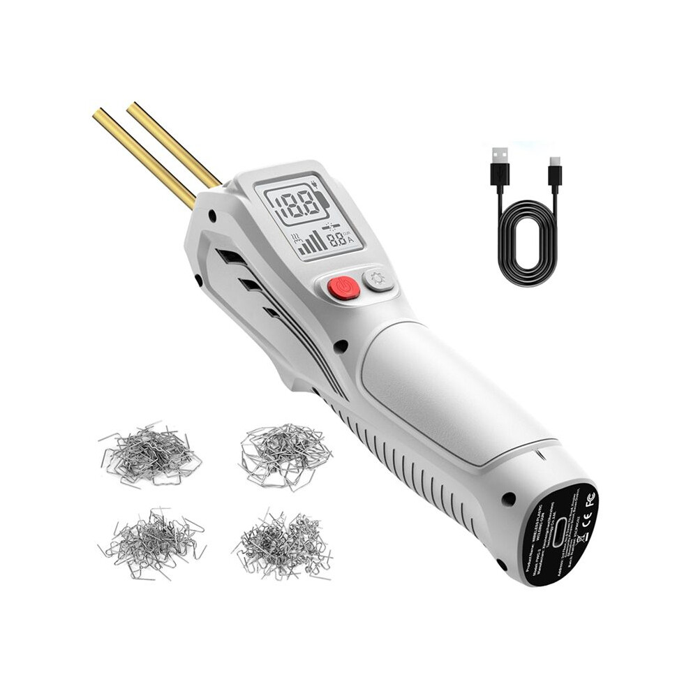Handheld Wireless Charging Plastic Welding Tool Hot Stapler Weldergun Car Bumper Repair Tool With 200Pcs Staplers White 6031146204759