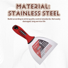 DOCTORDRYWALL 3Pcs Stainless Steel Putty Knife Wall Plastering Knife Hand Tool Plastic Handle Scraper Blade with Soft Grip