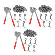 300Pcs Round Lead Seals Beans 8mm Diameter, 300 Pcs Steel Wire, 3Pcs Sealing Crimper with Red Plastic Coated Handle