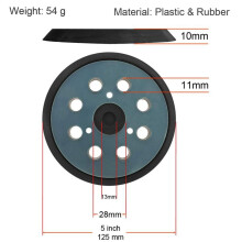 10X 5 Inch 8 Hole Sander Hook and Loop Replacement Sanding Pad for BO5010,BO5030/K,BO5031K,BO5041K,XOB01Z Sander
