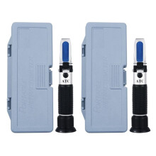 2X Brix Refractometer with ATC Dual Scale - Specific Gravity & Brix Hydrometer in Wine Making