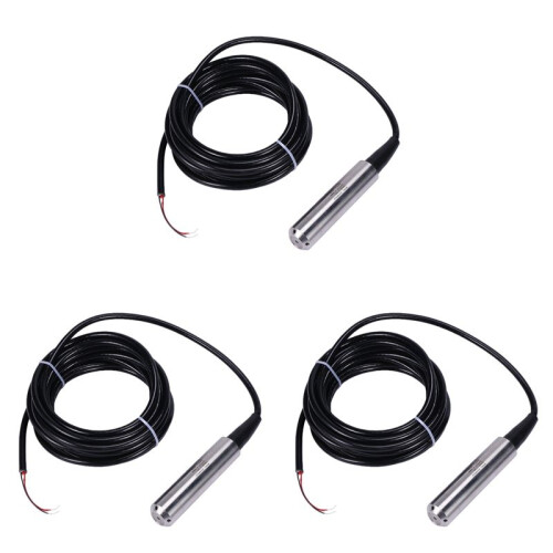 3X Submersible Water 4-20MA Liquid Level Transmitter Sensor Fuel Tank Level Sensor Metal Water Liquid Level Sensor