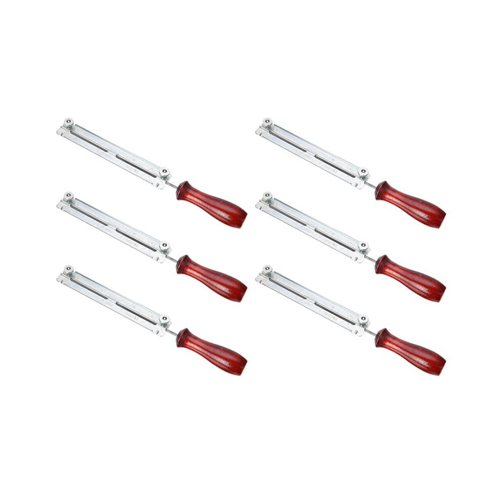 6Pcs 3/16 Inch 4.8Mm Round Flat Sharpening Sharpener Force File Files Holder Handle Kit Chainsaw Chain Tools 4713140004079