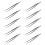 10pcs 5.9 Inch Long Silver Tone Bent Curved Tip Tweezers Forceps Plier Hand Tool 1