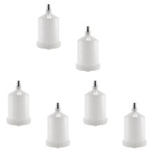6 Pcs 600Ml Plastic Hvlp Paint Cup Pot for Sprayer Cup Connector Jet Paint Sprayer