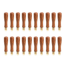 20X Holzfeilengriff, Holzgriffe mit Messing-Spannzangenfutter für Kleine Feilen, ZubehöR zum Selbermachen