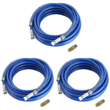 3pcs 1/4Inch Airless Paint Spray Hose High Pressure Universal Paint Sprayer Flexible Fiber Tube 3300 PSI (25FT, )