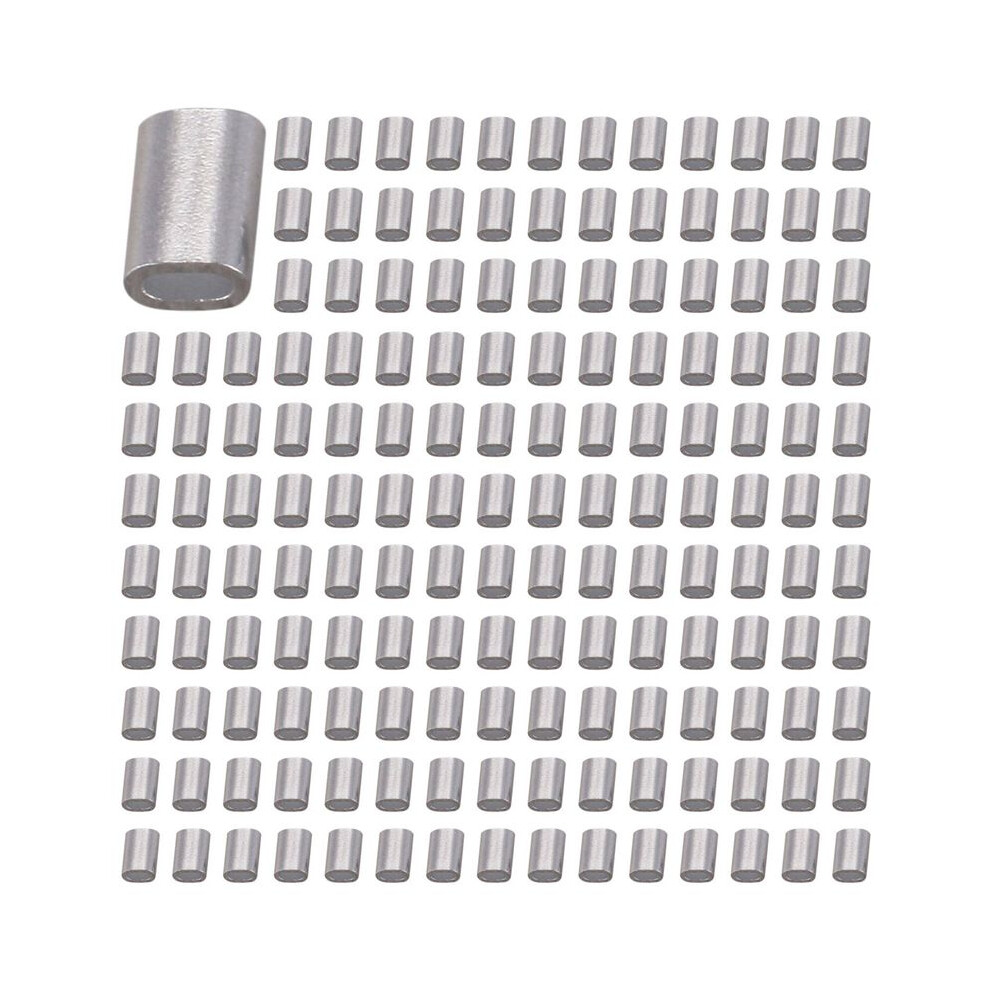 M1.5 Wire Rope Aluminum Ferrule Cable Ties Crimp Wire Rope Chuck Aluminum Jacket 600 Pieces 4711239478268