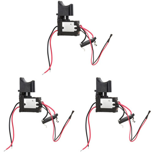3X 7.2V- 24V Drill Speed Controller Drill  Lithium Battery Cordless Drill Speed Control Trigger  with Light