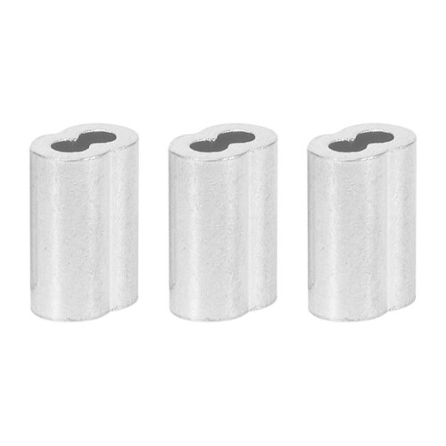 4000PCS 1/16 Inch Cable Ferrule Set Aluminum Alloy Crimping Loop Sleeve for Wire Rope 2