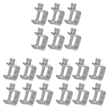 18 Pcs 1 Inch Stainless Steel Small C-Clamp for Woodworking, Heavy Duty Metal U-Clamps Desk Tiger-Clamp