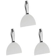 3X Couteau à Mastic 6 Pouces, Grattoir Monobloc en Acier Inoxydable Poli de Qualité SupéRieure pour la Finition des Cloisons SèChes