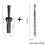 2X Stone Splitter Hand Tool Kit Stone Splitter with Drill Bit Tools for Splitting Granite Rock Concrete Marble 7