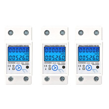 3X Din-Schiene Digitaler Einphasen-Reset-NullenergiezäHler KWh AC220V StromzäHler LCD Digitaler EnergiestromzäHler