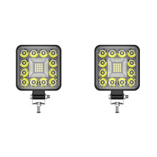2X Luci da Lavoro A LED per Camion Trattori, Baccelli Luminosi A LED Quadrati da 3 Pollici Barra Luminosa Fuoristrada A LED Impermeabile per Auto
