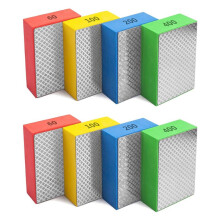 8Pack Diamond Hand Polering Kuddar för Slipning Av Keramik Glasplattor Betong Sten Marmor Granit, 60, 100, 200, 400