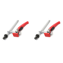 2X Heavy-Duty Ratchet Workbench Clamp, Woodworking Table Material Rapid Clamping Fixture for Base Diameter 19mm 3/4inch