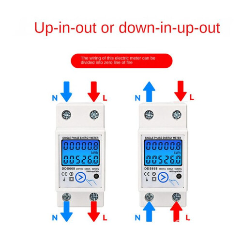 3X Din Rail Digital Single Phase Reset Zero  Meter KWh AC220V Electric Meter LCD Digital  Electric Meter 2