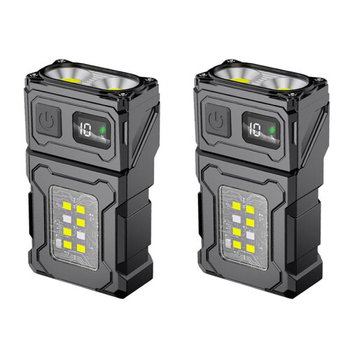 2X COB Rechargeable Work Light,  Outdoor Flashlight Camping Light, Running Light, Riding Light and Signal Light