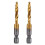 2pcs M5x0.8mm Hex Shank Titanium Plated HSS Screw Thread Metric Tap Drill Bits Screw Machine Compound Tap Open 1