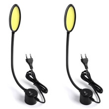 2X Tragbare 8W 220V COB LED Nähen Maschinen Arbeit Leuchte mit Montage Sockel für Drehmaschinen Bohrmaschinen Pressen Werkbänke EU STECKER