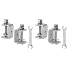 4 Pièces 304 Pince en C en Acier Inoxydable, Pince Tigre Pince à Bois Pinces en C Robustes pour le Travail Du Bois, Soudage-45Mm