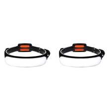 2X COB Headlamp Portable Headlight with Battery Flashlight USB Rechargeable Work Light Torch Built-in 7500Mah