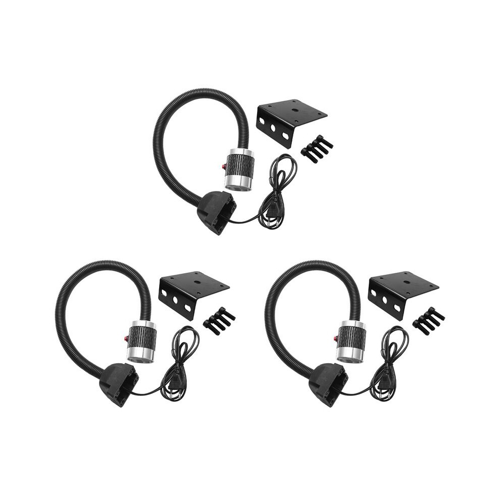 3X 220V 9W Led Machine Work Lamp 50Cm Gooseneck Industrial Cnc Machine Lathe Tool Light Eu Plug 6031094941997