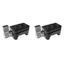 2X Klemme mit Schnellspanner und 1/4 3/8 Gewinde für Cold Shoe Support Kamerakäfig für  Ortungsmikrofon Magic Arm