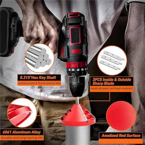 2X PVC Deburring Tool 2 in 1 Inner Outer Reamer for Pipe Chamfer Plumbing Tools , PVC Pipe Deburring Tool 2