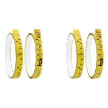 4 Packungen Selbstklebendes Maßband Aus Stahl, Ablesung Von Rechts Nach , 310 cm oder 122 Zoll, Imperiales und Metrisches Maßband