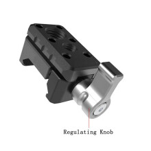 2X Klemme mit Schnellspanner und 1/4 3/8 Gewinde für Cold Shoe Support Kamerakäfig für  Ortungsmikrofon Magic Arm