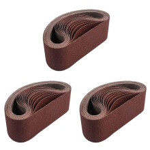 54 Pack Sanding Belts 3X21 Inches(75X533mm) Aluminum Oxide Sanding Belt (9 Each of 60 80 120 180 240 400 Grits)