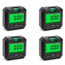 4X Goniometro Digitale Inclinometro Goniometro Elettronico Misuratore Angolo di Livello Misuratore Finder Livello Scatola Nera
