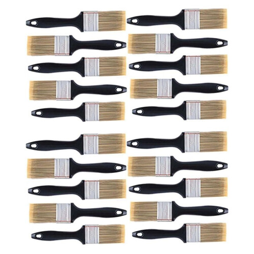20 Pieces 2 Inch Paint Brush,Flat Paint Brushes Professional Paint Tools with Treated Plastic Handle for DIY Paint 1