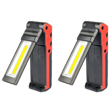 2X Super Bright COB LED Working Light with Magnetic Base & Hook USB Rechargeable Dimmable Flashlight