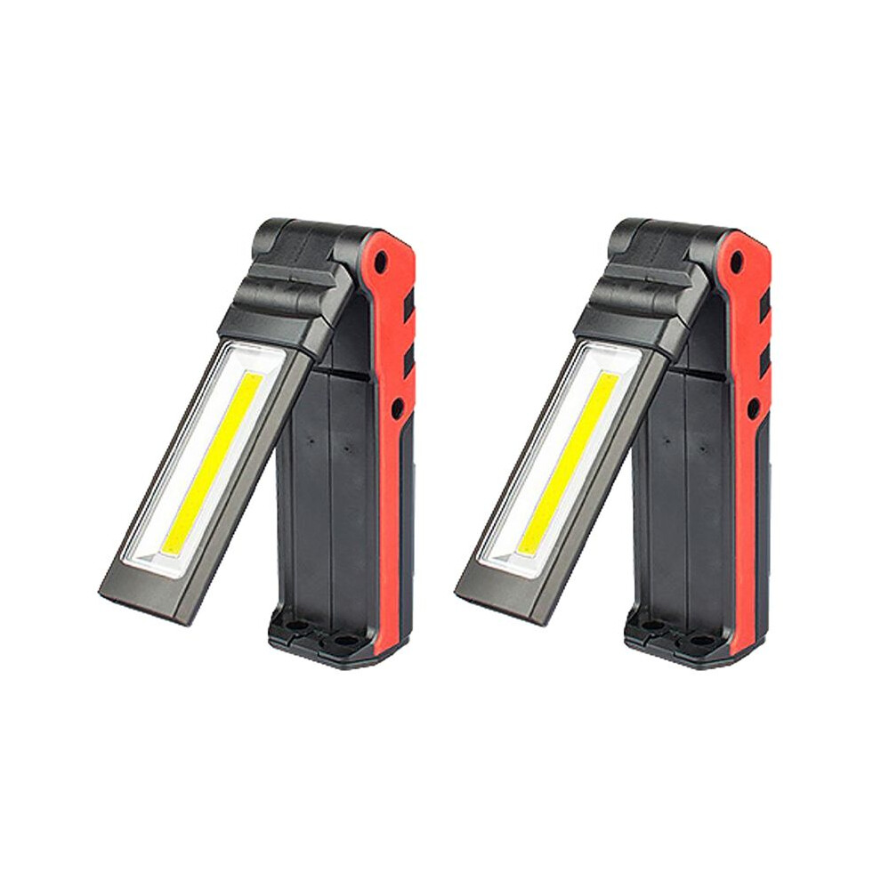 2X Super Bright Cob Led Working Light With Magnetic Base & Hook Usb Rechargeable Dimmable Flashlight 6032079608508