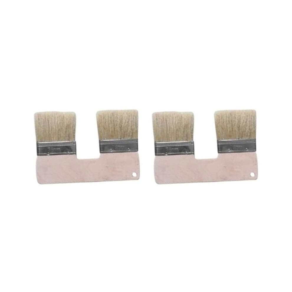 Double Paint Brush,3In Doublehead Painting Brush,Bristle Art Flat Texture Brush,Art Wall Painting Double Paint Brush 2Pc