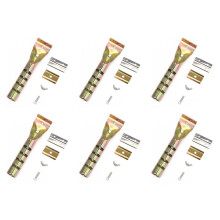 6X Paint Scraper Heavy Duty Alloy Scraper with 12PCS Double-Sided Blades for Removing Grout, Paint, Glue, Rust