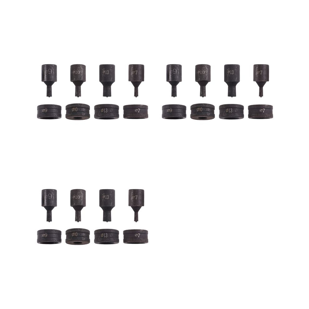 12 Pcs Ch-70 Hydraulic Punch Die Set Round Hole Mold - High-Carbon Steel Round Stamping Tools For Metal Fabrication 6032128344203