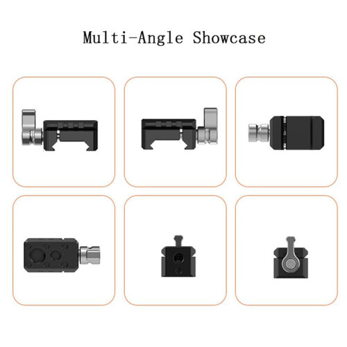 2X Quick Release Clamp with 1/4 3/8 Thread for Cold Shoe Support Camera Cage for  Locating Microphone Magic Arm 1