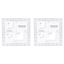 2X Coordinate Scale Practical Transparent Topographical Map Scale Navigation Military Protractor
