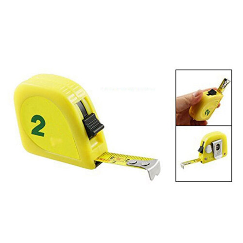 5X Giallo 2M 6FT Metro Metro A Nastro Capsula  Scala 2