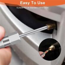4pcs Valve Core Removal Tool Set, Screwdriver Valve Stem Core Remover, Tire Valve Tool for Schrader Valve Cores