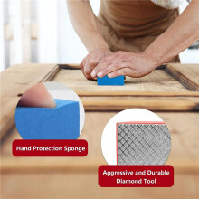 8Pack Diamond Hand Polishing Pads for Sanding Ceramics Glass Tile Concrete Stone Marble Granite, 60, 100, 200, 400