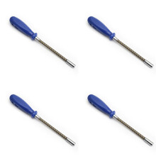 4st 7mm Flexibele Hex Schroevendraaier 90 Graden Buigbare Moersleutel Hex Socket Slangklem Schroevendraaier Handgereedschap voor Autoreparatie