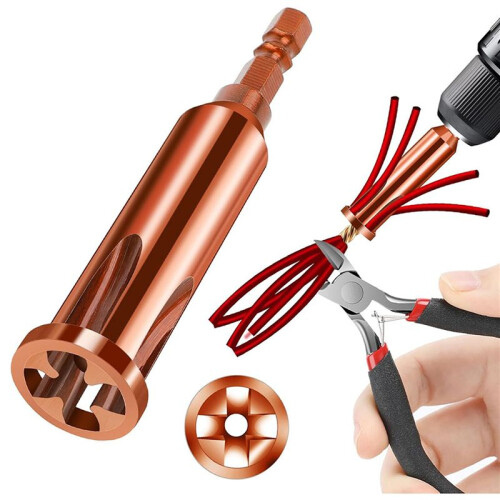2X Universal Wire Twisting Tool Cable Stripper & Wire Twisting Tool for Stripping & Twisting Cables, Driven By Drill 1