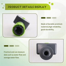 RAINPOINT Digital Water Flow Meter LCD Outdoor Garden Hose Water Consumption Flow Rate Measure 3/4inch BSP Thread Tap Connectors